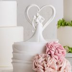 25 Wedding Anniversary Decorations Glazed Porcelain Stylish Embrace Cake Topper Bride And Groom Embrace With Heart Background 25 wedding anniversary decorations|guidedecor.com