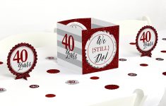 40th Wedding Anniversary Decorations Ideas 40th Wedding Anniversary Centerpiece Table Decoration Kit Etsy
