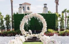 Aisle Decor Wedding 18 Lush White Flower Aisle Decor And A Circle White Flower Arch With Crystals aisle decor wedding|guidedecor.com