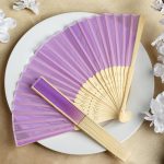 Awesome Ways to Create Stunning Lavender Wedding Decorations Lavender Silk Folding Fans Summer Wedding Party Favors Gift