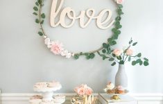 Blush Wedding Decor for Sweet Wedding Diy Hula Hoop Love Sign Blush And Gold Bridal Shower Decor