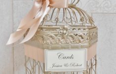 Blush Wedding Decor for Sweet Wedding Medium Champagne Gold Wedding Birdcage Card Holder Wedding Card