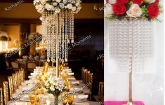 Chandelier Wedding Decor 62cm 24 4 H Wedding Crystal Table Centerpiece Gold Flower Stand Wedding Centerpiece Chandelier Wedding Decoration chandelier wedding decor|guidedecor.com