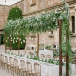 Cheap Hanging Wedding Decorations guaranteed to up your wedding Wedding Reception Arbor With Hanging Greenery Brides