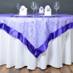 Cheap Wedding Party Decorations that not looks cheap at all 1 Pc 85x85 Embroidered Sheer Organza Table Overlay Wedding Party