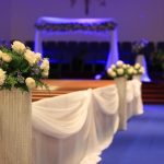 Church Decoration For Wedding Ceremony Columns And Crystal Centerpices One Stop Party Decor Rentals San