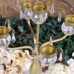 Classic Fairytale Wedding Decorations Gold Beaded Candelabra Fairytale Wedding Centerpiece Glam Etsy