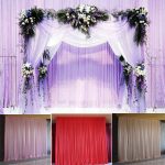Curtains Wedding Decoration 2 4x1 5m Sheer Silk Drapes Panels Hanging Curtains Party Backdrop 5 Colors Wedding Decoration Drape curtains wedding decoration|guidedecor.com