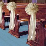 DIY Pew Decorations for Weddings Ideas 6 Large Ivory Cream Tulle Pew Bows Wedding Decoration Idealpin
