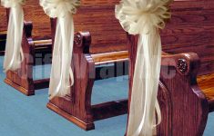 DIY Pew Decorations for Weddings Ideas 6 Large Ivory Cream Tulle Pew Bows Wedding Decoration Idealpin