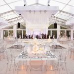 Easy Decorations for The Wedding Reception Contemporary Backyard White Wedding Under Clear Tent In Chicago