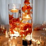 Fall Wedding Decorations Autumn Flowers Tall Vase Floating Candle Gorgeous Warm Centerpieces fall wedding decorations|guidedecor.com
