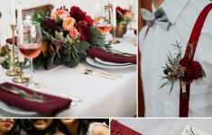 Gold And Wine Red Wedding Decorations Reddark Red And Peach Lush Floral Wedding Colors 1 gold and wine red wedding decorations|guidedecor.com
