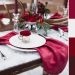 Gold And Wine Red Wedding Decorations Wedding Color Combo Winter Monochrome Red Dinner Decor gold and wine red wedding decorations|guidedecor.com