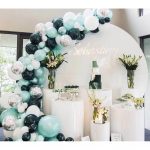 How to Cheer Up Your Reception Venue with Wedding Balloon Decor Macaron Green Ballons Decor Set Diy 3d Balloons Arch Background Wall