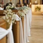 How to Decorate A Church for A Wedding Prettily Diy Pew Decorations Church Weddings Staggering How To Make Wedding