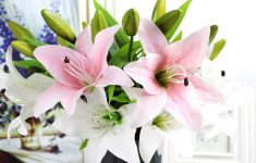 Lily Wedding Decorations 1bunch 2styles Artificial Lily Flowers Beautiful High Quality For Diy Wedding Festival Home Table Garden Decorations lily wedding decorations|guidedecor.com
