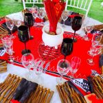 Modern Black and White Wedding Decor Wedding Decoration Blue Red White Traditional Swazi Decor At