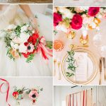 Peach Color Wedding Decorations Romantic Poppy Red Blush And Gold Wedding Color Inspiration peach color wedding decorations|guidedecor.com