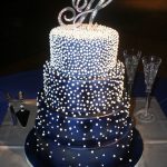 Pearl Wedding Cake Decorations Midnight Blue And Pearls Wedding Cake pearl wedding cake decorations|guidedecor.com