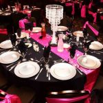 Pink And Black Wedding Decorations For The Reception Tableset pink and black wedding decorations for the reception|guidedecor.com