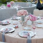Pink And Grey Wedding Decorations 20 Blush Tablecloth And Roses Grey And Pink Accents For Each Place Setting pink and grey wedding decorations|guidedecor.com