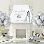Planning Tips for Silver Wedding Anniversary 25th Wedding Anniversary Decorations 25th Year Silver Anniversary Party Banner Wedding Anniversary