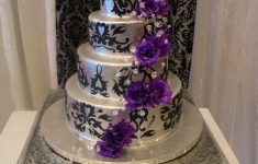 Purple and Silver Wedding Decorations for Luxurious Wedding Look 13 Dark Purple And Silver Wedding Cakes Photo Purple And Silver