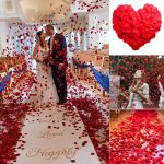 Red Decoration For Wedding 500pcs Lifelike Artificial Silk Red Rose Petals Decorations For Wedding Party H1 red decoration for wedding|guidedecor.com