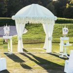 Simple Gazebo Wedding Decorations ideas Diy Bolt Tulle 54x 40yards Tutu Fabric Nylon Pew Bow Bridal Favor