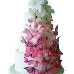 Simple Ornaments to be the Beautiful Wedding Cake Decoration Supplies Incredible Toppers Ombre Edible Butterflies In Pink Cake Toppers