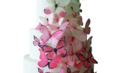 Simple Ornaments to be the Beautiful Wedding Cake Decoration Supplies Incredible Toppers Ombre Edible Butterflies In Pink Cake Toppers