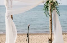Simple Wedding Arch Decorations Simple White Beach Wedding Arch Ideas With Greenery simple wedding arch decorations|guidedecor.com