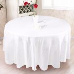 Tablecloth Decorations For Wedding 228x228cm Europen Wedding Table Cloth Luxury Satin Round Table Cover For Wedding Party Decorations White Black tablecloth decorations for wedding|guidedecor.com