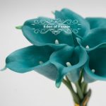 Teal Blue Wedding Decorations Real Touch Oasis Teal Calla Lilies For Bridal Bouquets Wedding Centerpieces Home Decorations Boutonnieres Corsage teal blue wedding decorations|guidedecor.com