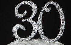 The Top 3 Best 30th Wedding Anniversary Decorations 30 Cake Topper For 30th Birthday Or Anniversary Silver Crystal