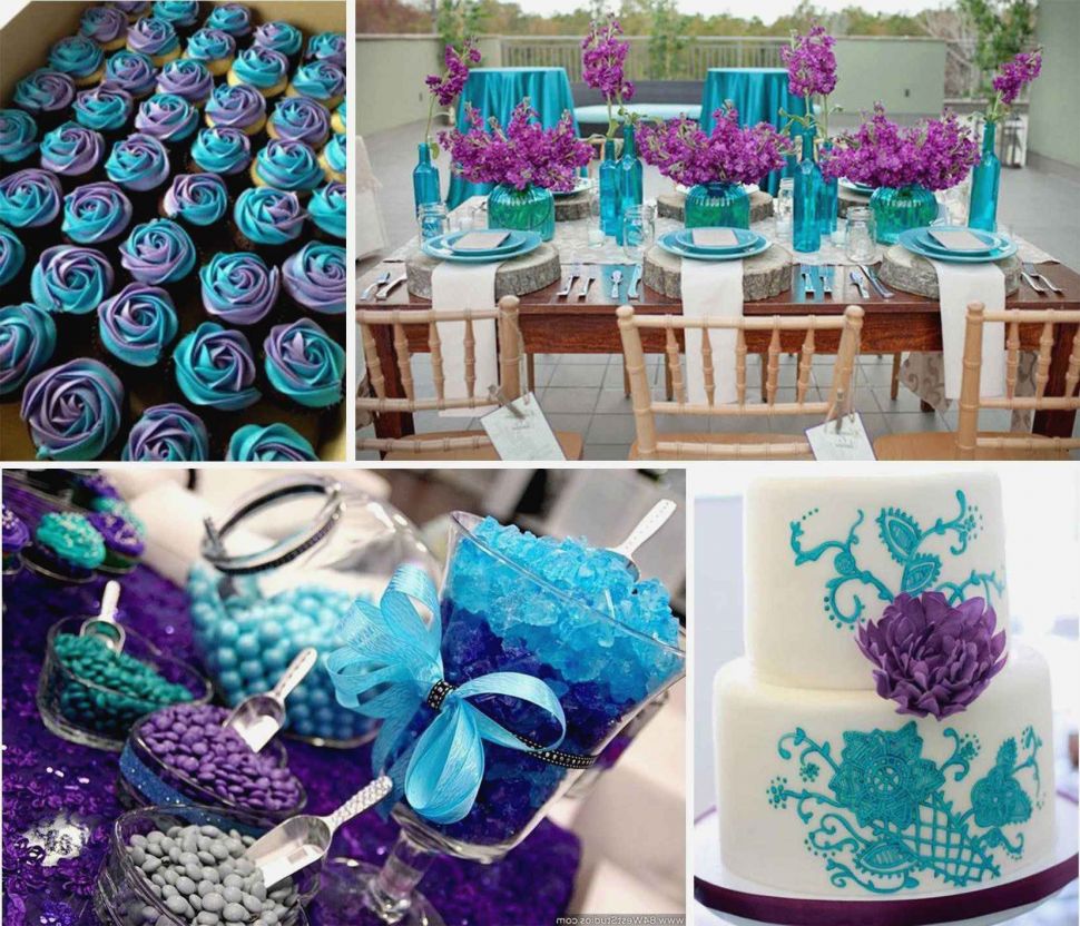 Turquoise Wedding Decoration Ideas Purple And Blue Wedding Theme ...