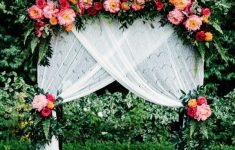 Wedding Arch Decor Chic Flowers Accented Outdoor Wedding Arch Ideas wedding arch decor|guidedecor.com