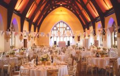 Wedding Bunting Decorations 036 073 Clifton College Hall Wedding Decoration Bunting And Gold Chairs With Bows wedding bunting decorations|guidedecor.com