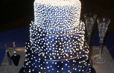 Wedding Cake Pearl Decorations Midnight Blue And Pearls Wedding Cake wedding cake pearl decorations|guidedecor.com