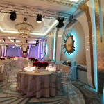 Wedding Reception Room Decorations Interior Of A Wedding Hall Decoration Ready For Guests Beautiful Room For Ceremonies And Weddings Wedding Concept Luxury Stylish Wedding Reception Purple Decoration wedding reception room decorations|guidedecor.com