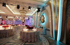Wedding Reception Room Decorations Interior Of A Wedding Hall Decoration Ready For Guests Beautiful Room For Ceremonies And Weddings Wedding Concept Luxury Stylish Wedding Reception Purple Decoration wedding reception room decorations|guidedecor.com