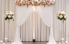 White And Pink Wedding Decorations Floral Alter Chez Wedding Venue 768x1152 white and pink wedding decorations|guidedecor.com