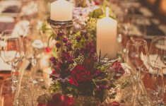 Xmas Wedding Table Decorations Red Winter Wedding Table Decoration With Candle Lighting xmas wedding table decorations|guidedecor.com